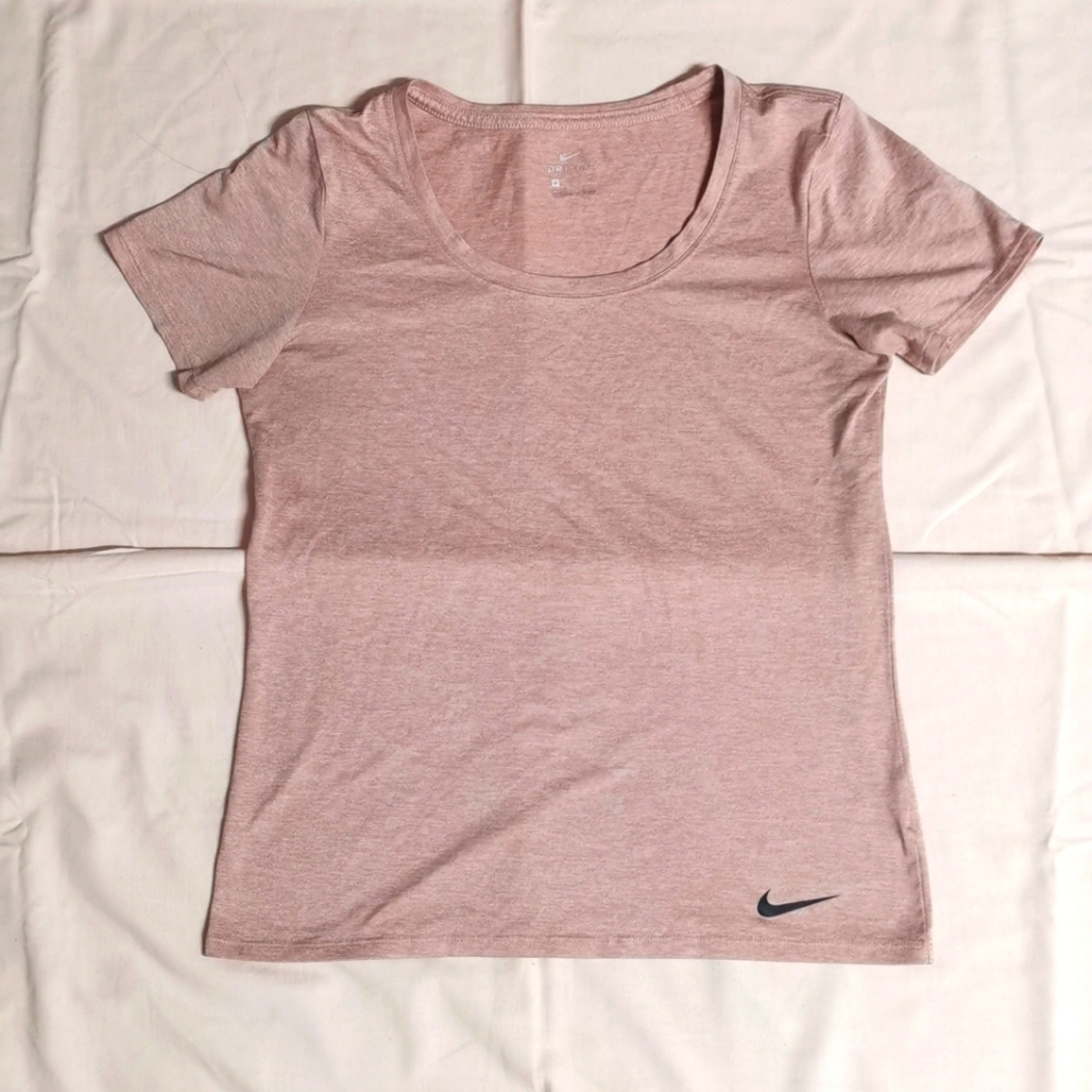 Nike Women's Dri-Fit Pink Running/Fitness/Sports Short Sleeve T Shirt S